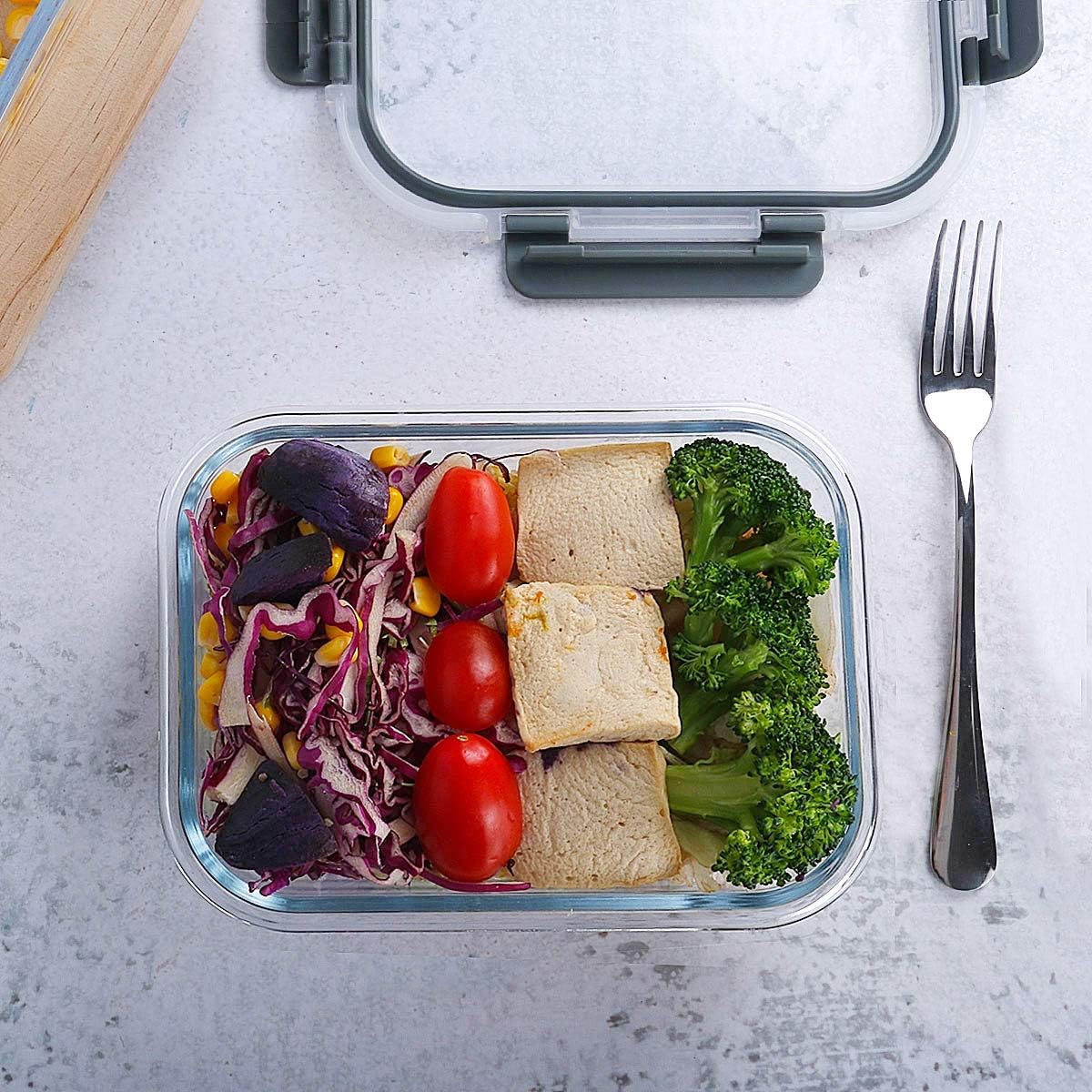 Glass Meal Prep Containers Set